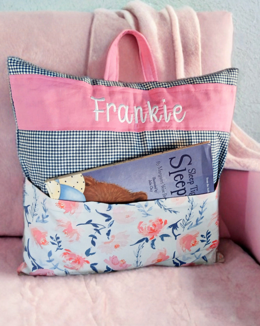 reading pillow, Personalized Child gift, pillow with book pocket, Child's Pillow with name,  book pillow with handle,  custom kid's pillow, custom childs pillow, custom gift for child,  reading pillow with pocket, reading pillow for kids, pocket reading pillow