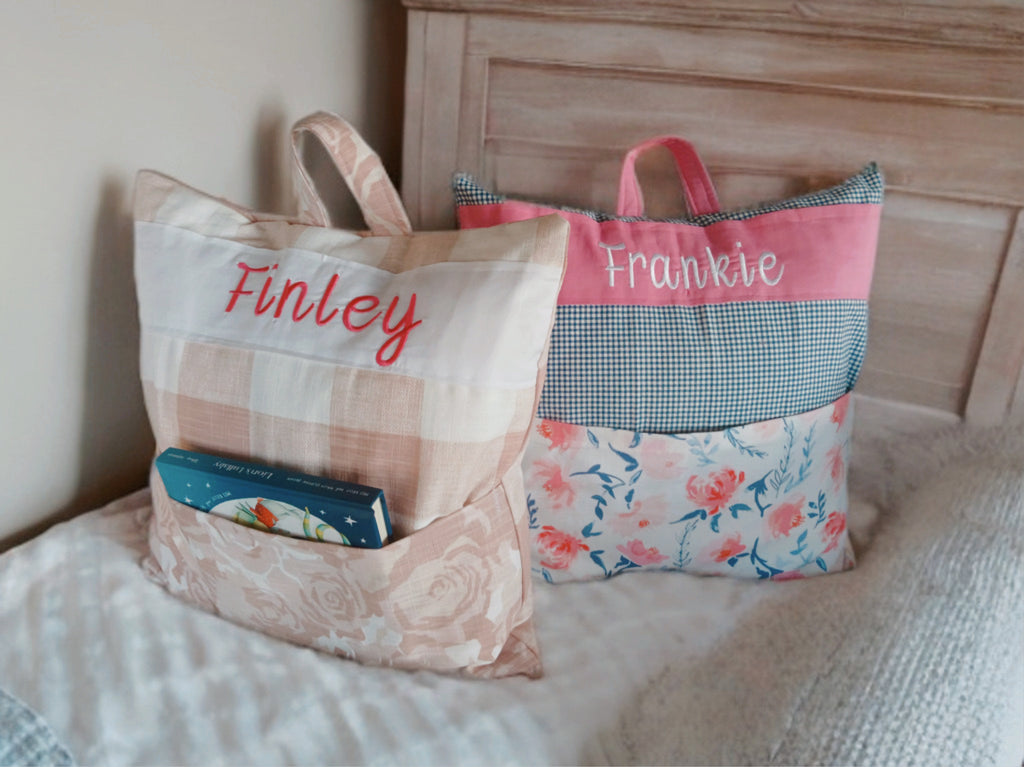 reading pillow, Personalized Child gift, pillow with book pocket, Child's Pillow with name,  book pillow with handle,  custom kid's pillow, custom childs pillow, custom gift for child,  reading pillow with pocket, reading pillow for kids, pocket reading pillow