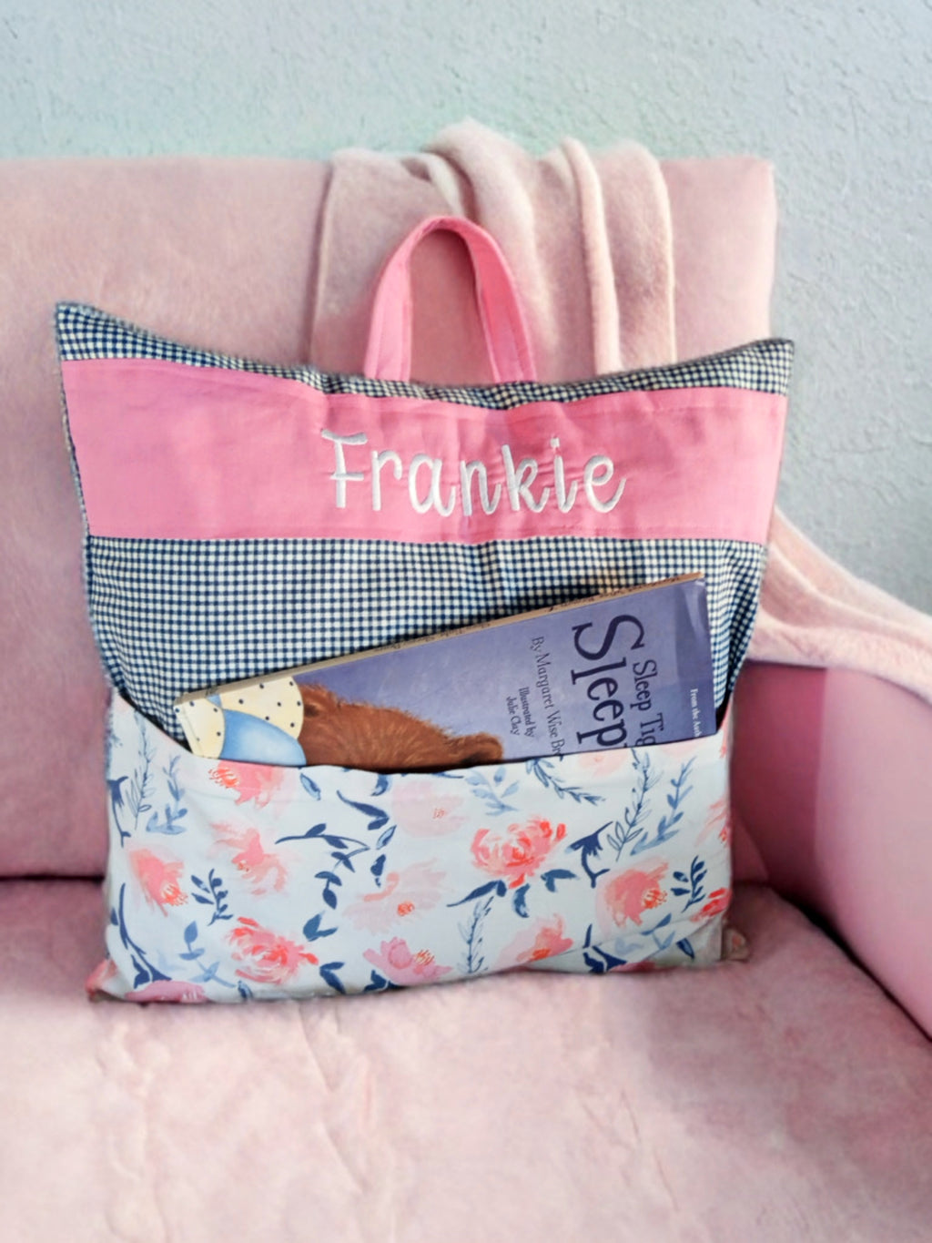 reading pillow, Personalized Child gift, pillow with book pocket, Child's Pillow with name,  book pillow with handle,  custom kid's pillow, custom childs pillow, custom gift for child,  reading pillow with pocket, reading pillow for kids, pocket reading pillow