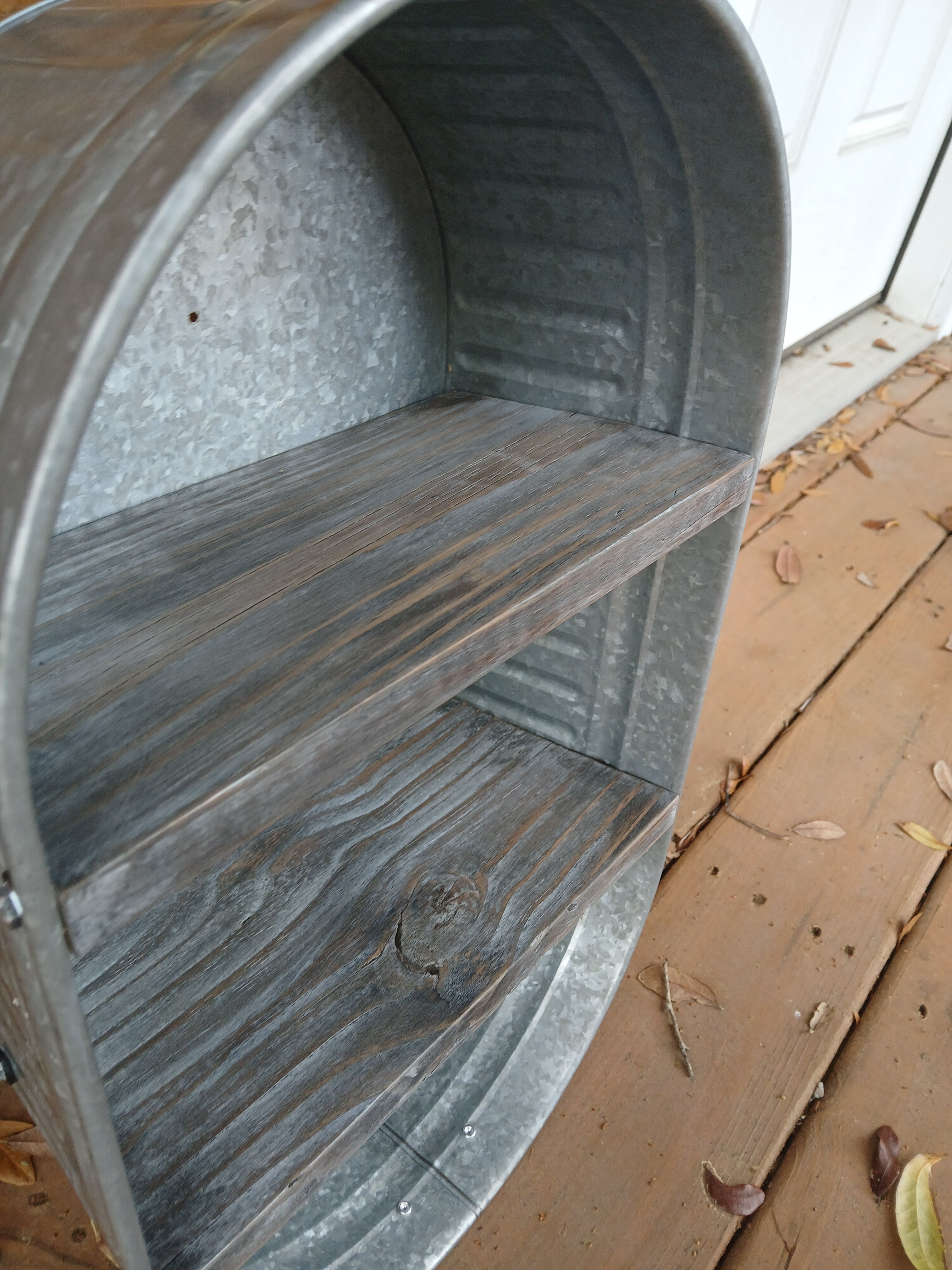 Galvanized Metal Washtub Shelf, Metal tub, Rustic Farmhouse Bathroom Shelf, Metal Washtub Shelf, Farmhouse Bathroom Shelf, Galvanized tub shelf