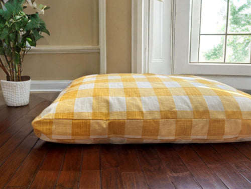 Yellow and white checkered pet bed, Personalized Dog Bed, DOg Bed with Name, Embroidered Dog Bed, Dog Bed Amazon, Dog Bed Cover, Dog Bed Large, dog beds for small dogs, personalized dog bed cover, personalized dog bed crate,  dog bed with removable washable cover, cutest dog bed,  cute dog bed for girls, Modern dog Bed, industrial dog beds, dog beds to match home, gifts for pet lovers, Christmas gifts for pets, holiday pet gifts,